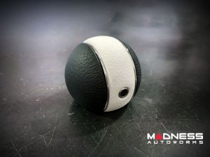 FIAT 500 Gear Shift Knob - Black Italy - Black/ White Tuxedo